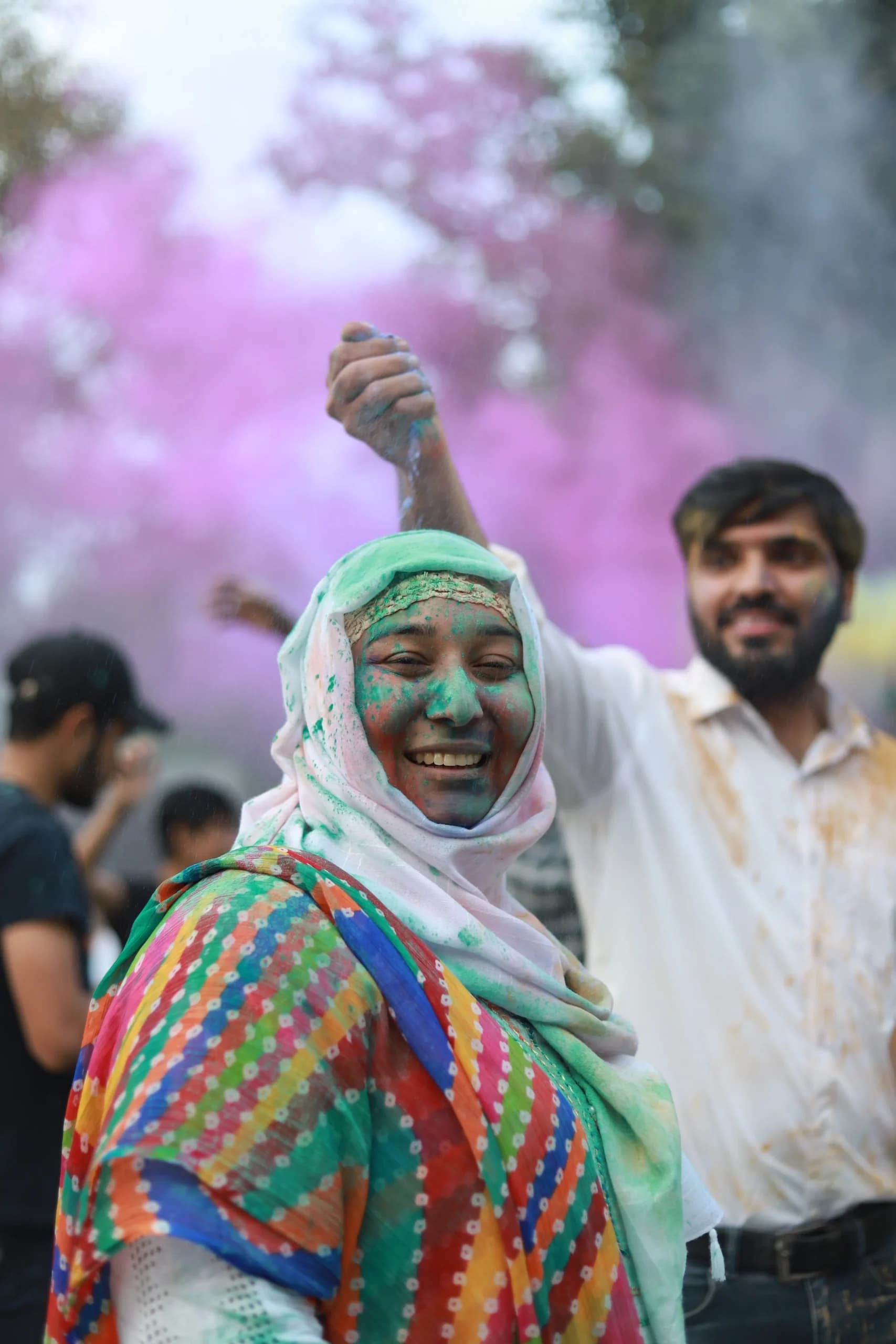 Youth taking part in a peace and cooperation activity